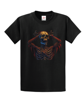 Skeleton King Of Hell-Frustrated Skeleton Scary Skeleton  Unisex Kids and Adults T-Shirt